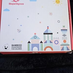 Bamboo Dinnerware Set for Kids - Multicolor